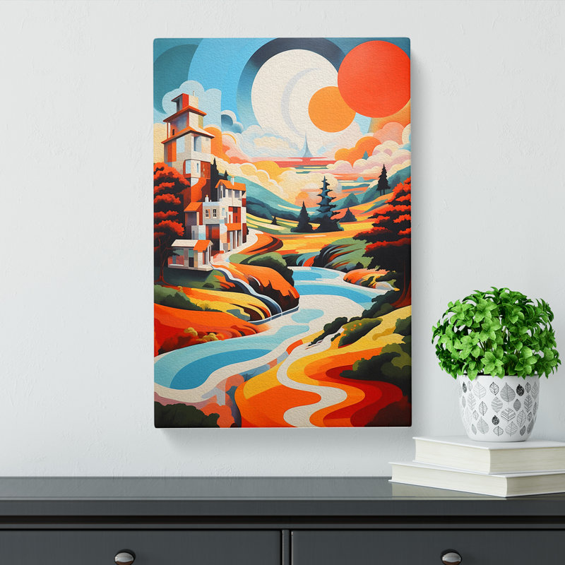 Landscape Constructivism - No Frame Art Prints - Wrapped Canvas