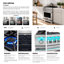 Cosmo 36 po. Collection Vista 5,4 pi³ Cuisinière à gaz, 6 brûleurs, four à convection, panneau lumineux DEL en acier inoxydable moderne