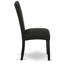 Ensemble de table de salle à manger 6 pièces comprenant une table rectangulaire en bois et 4 chaises rembourrées en tissu de couleur noire avec banc, 36 po x 60 po, noir-122912125-122912123-130166219