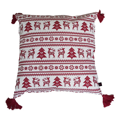 Hiram Christmas Geometric Square Throw Cushion