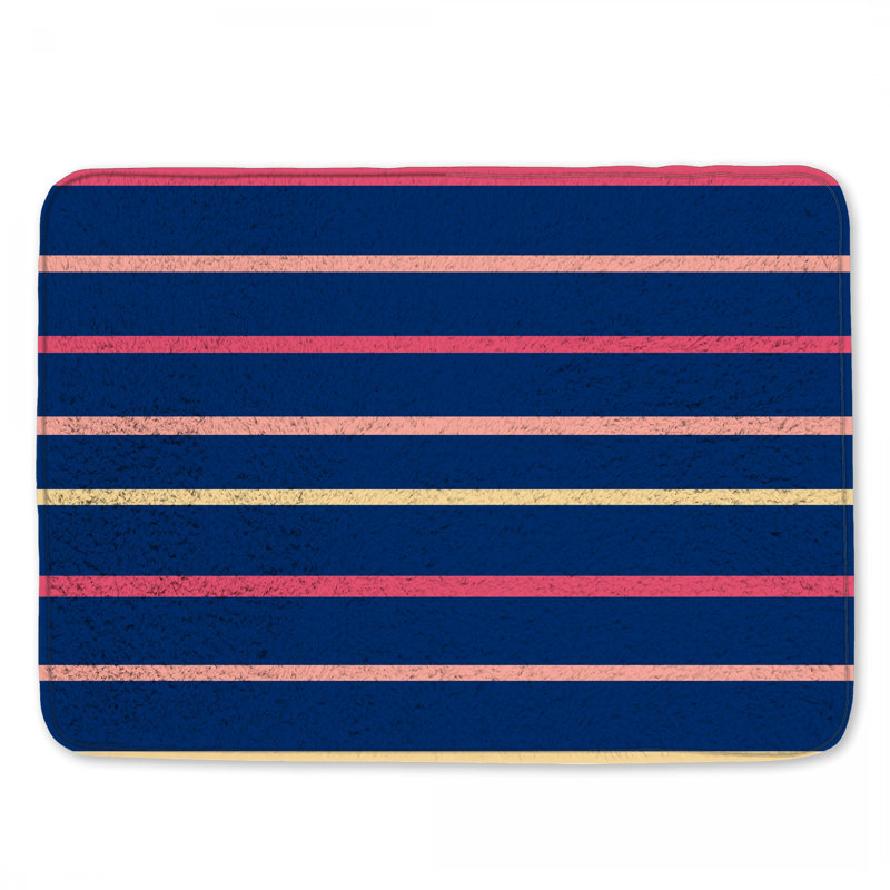 Tapis de bain à rayures horizontales, L 24 po x L 17 po