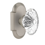 Cottage Plate with Oval Fluted Crystal Door Knob