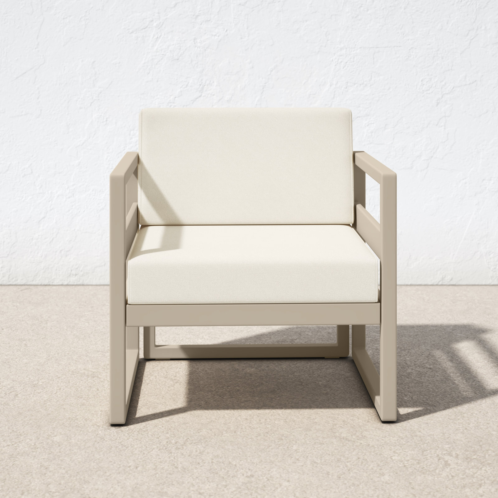 Lane Outdoor Lounge Chair, Taupe, Natural