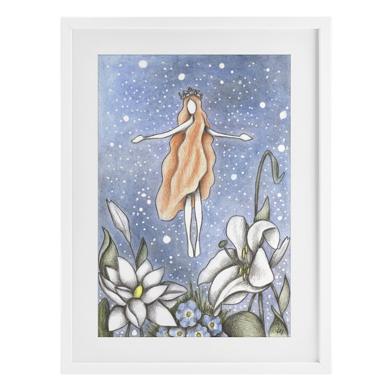 Mystical Garden Fairy Sparkle, reproduction encadrée sous verre, conception de Cecilia Battaini, H 20 po x l 14 po