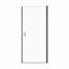Porte de douche circulaire semi-sans cadre l 30 po x H 72 po avec verre trempé de 1 po d'épaisseur (6 mm)-123404377