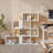 Bookcase with 4 levels, room divider with 11 open compartments