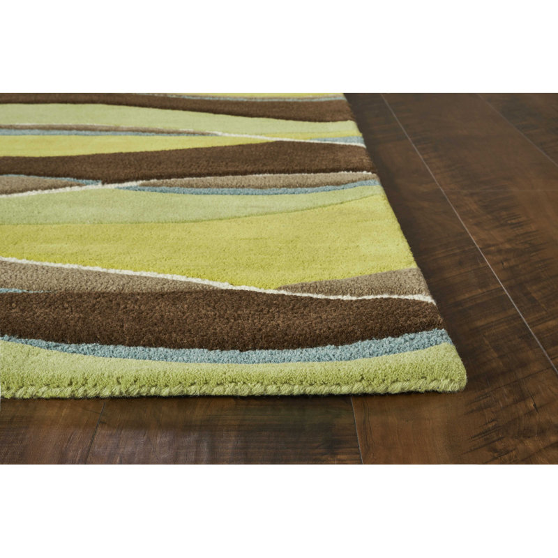 Tapis lime ou moka en laine 5 po x 8 po, Rectangle de 5 pi x 8 pi