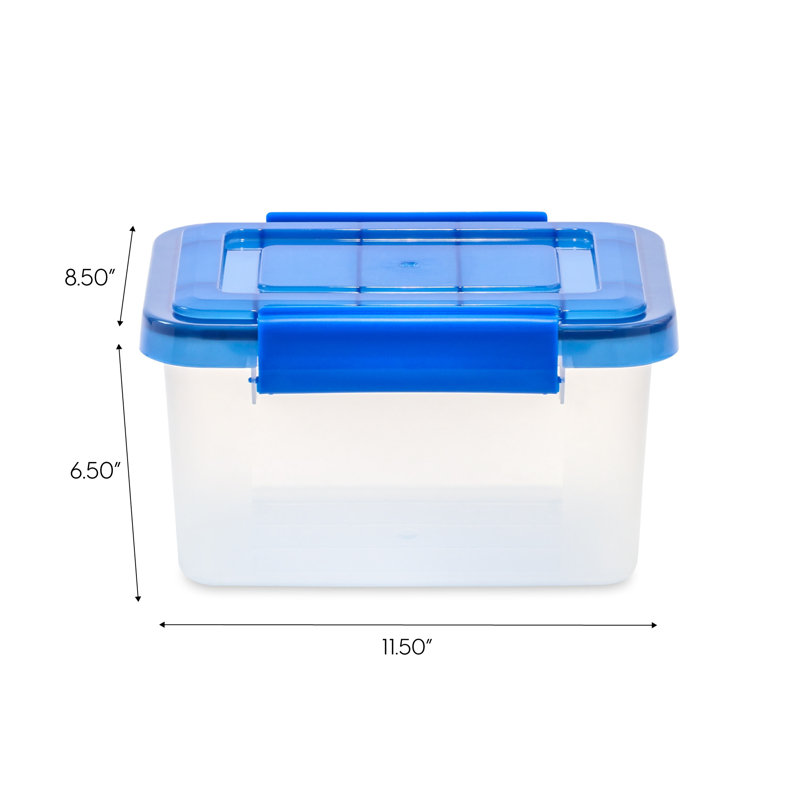 6.5 Qt [1.63 GAL] Element Resistant Ultimate Clear Letter/Legal File Box