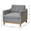 Fauteuil rembourré en duvet d'oie avec repose-pieds 34,5 po Cami-131073401