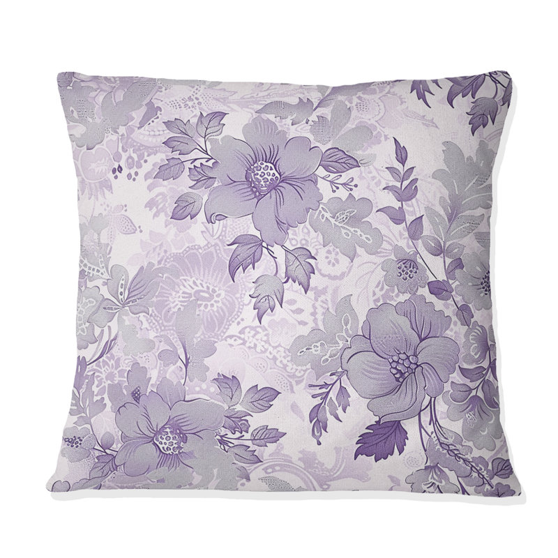 Coussin Floral, H 16 po x l 16 po