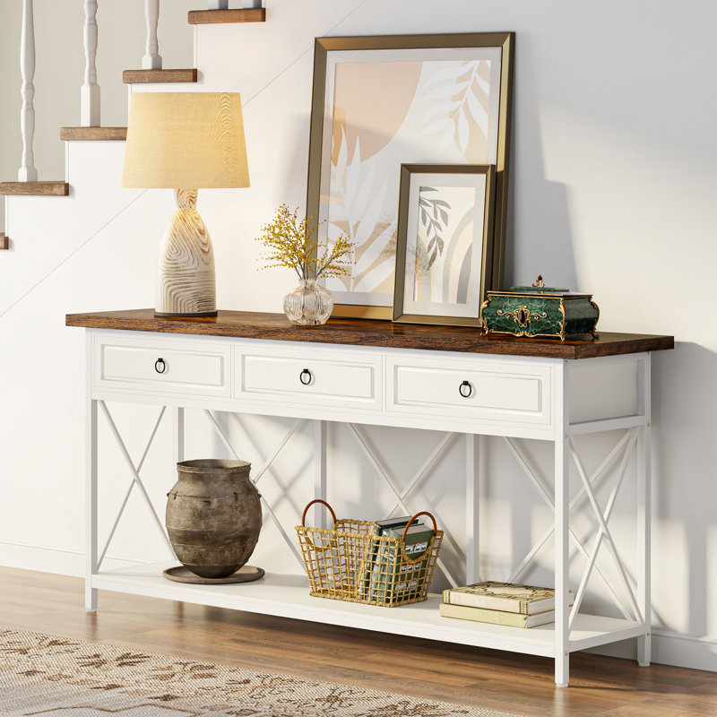 Console 70,86 "Tatianah, Brun / Blanc