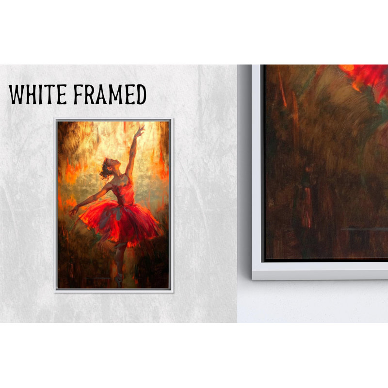 Décoration moderne pour chambre de fille: œuvre d'art sur toile imprimée au design élégant, toiles à cadre blanc 1P