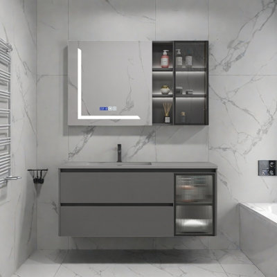 Modern light luxury style bathroom cabinet