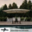 Parasol en porte-à-faux rectangulaire avec leviers à manivelle 157,48 po x 118,11 po Yveta-649275306