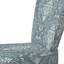 Chaise d'appoint rembourrée à motif damas gris