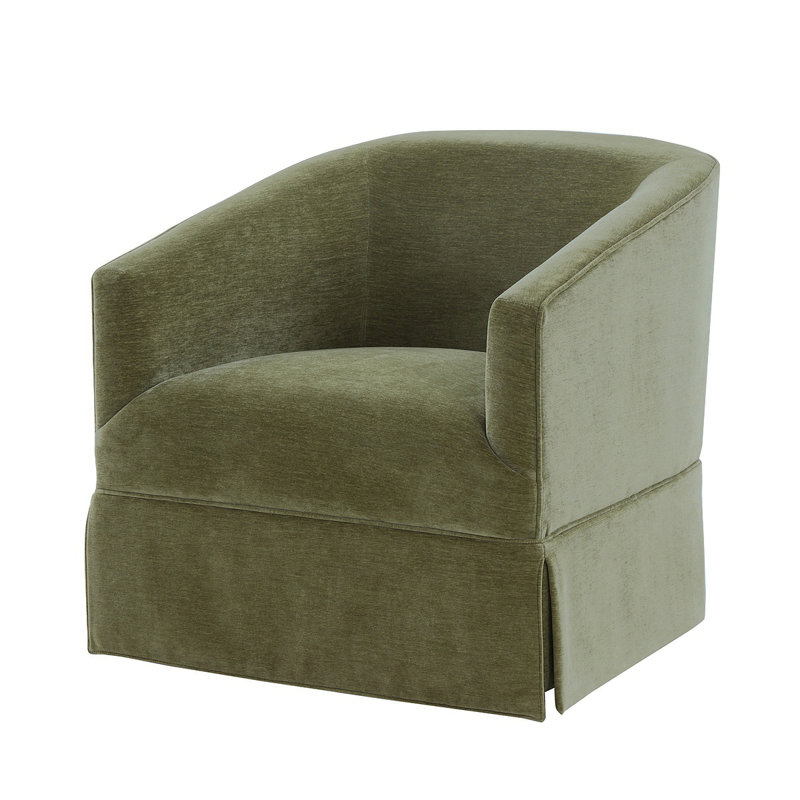 Chaise pivotante à jupe Elm Caper, Vert