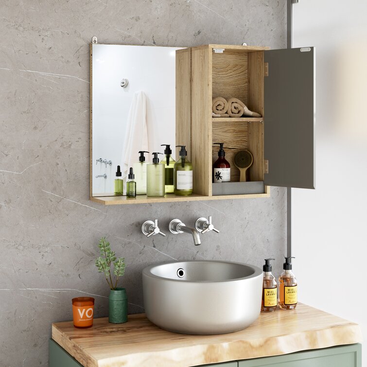 Bathroom Cabinet With Mirror Wood Medicine Cabinet Wall Mounted