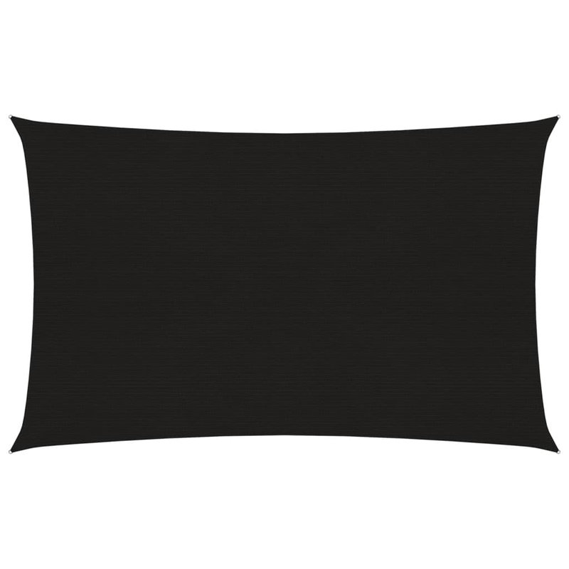 Attalus Rectangular Shade Sail, 2.5m x 4.5m, Black