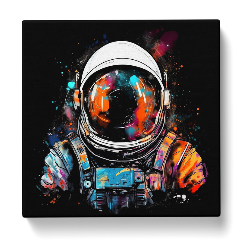 Astronaut Abstract - No Frame Print, 35cm H x 35cm W x 3cm D