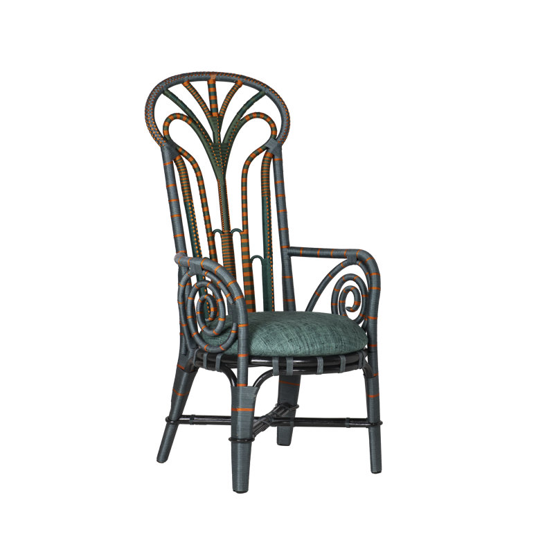 Benin Throne Chair, Green