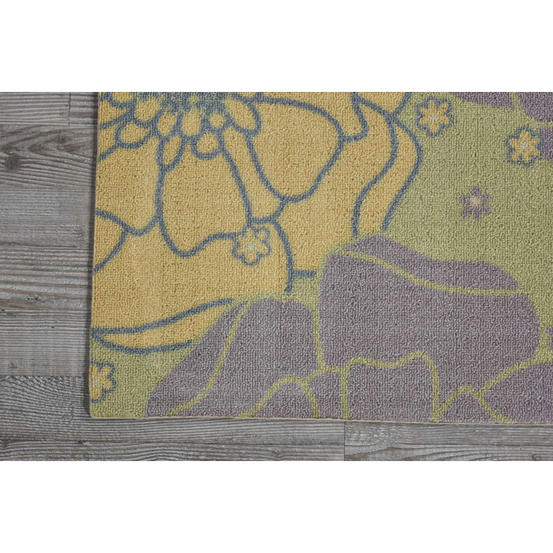 Tapis vert moderne Dian, Carré 6 pi 6 po