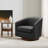 Bennett Faux Leather Swivel Barrel Chair-115700654