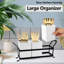 Ensemble de 3 boîtes de rangement pour couverts (cuillères et fourchettes), blanc et noir
