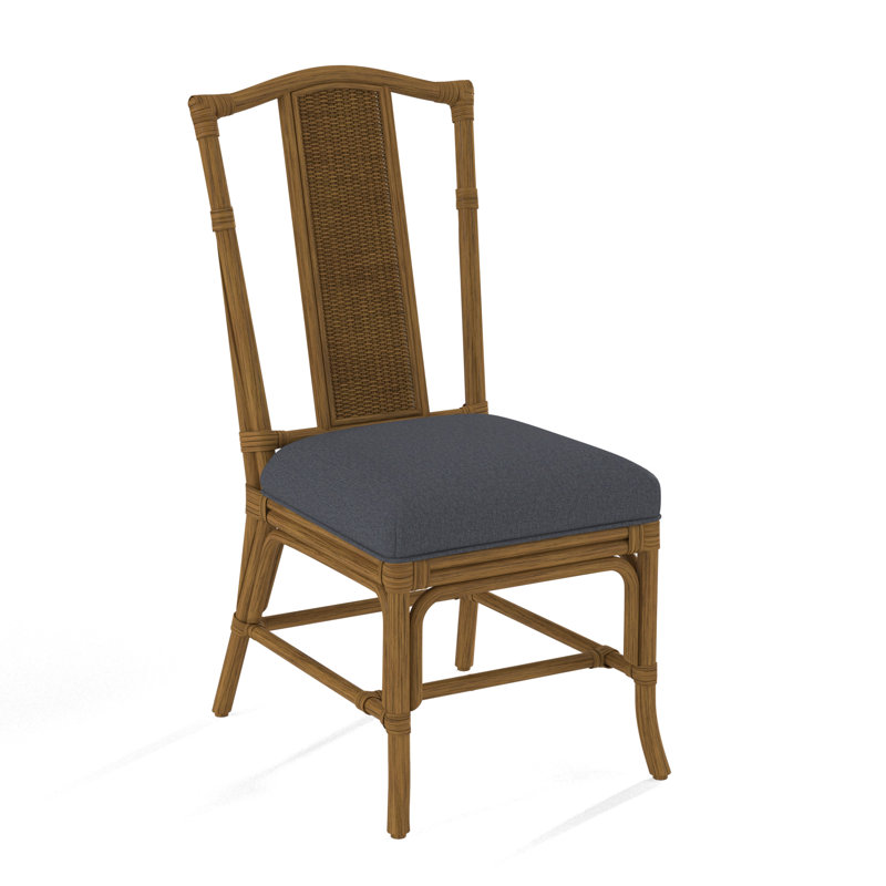Chaise de salle à manger à dossier à lattes Drury Lane, La Havane, Tissu blanc performance 0851-94