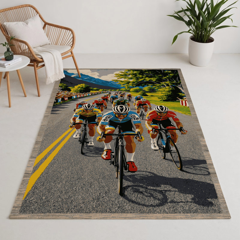 Tapis intérieur et extérieur gris Transport, Rectangle 5 pi x 7 pi