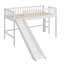 Lit mezzanine bas avec échelle et toboggan-732786825