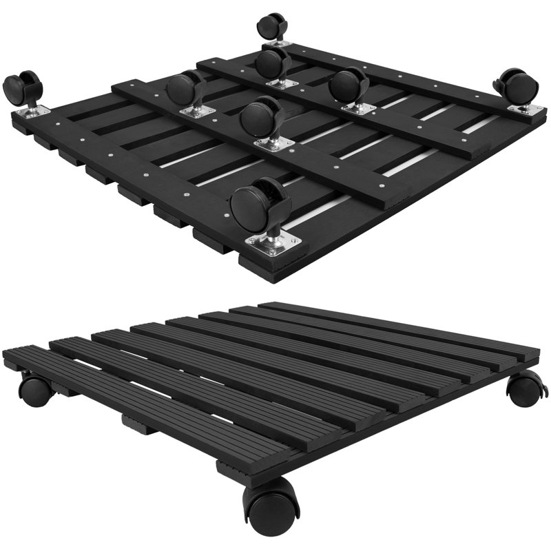 Support pour plante Stelu, H 3 po x l 20 po x P 20 po, Noir