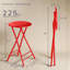 Tabouret pliant sans dossier de 24 pouces avec capacité de 225 lb Lavish Home, rouge-850238678-916327840