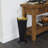 Black Metal Abstract Abstract Upside Down Kitschy Umbrella Stand with Gold Handle