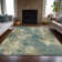 Machine Washable Indoor/Outdoor Xhevrie Teal Rug