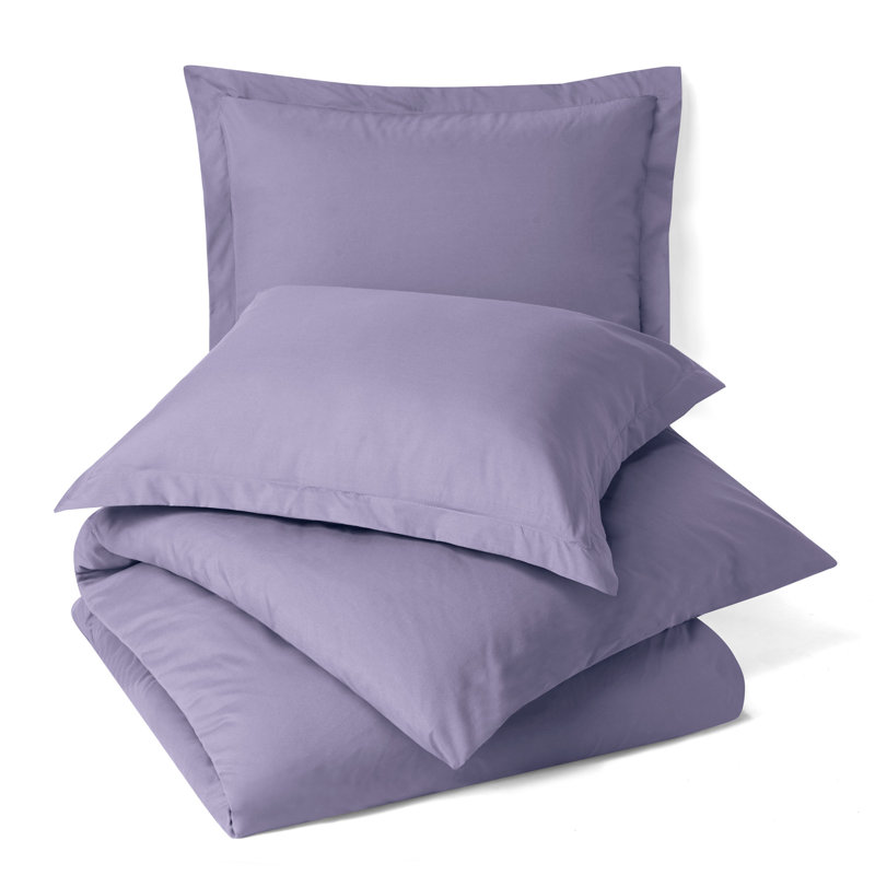 Ensemble de housse de couette ultra-doux, Bleu acier, Housse de couette double + 2 taies décoratives