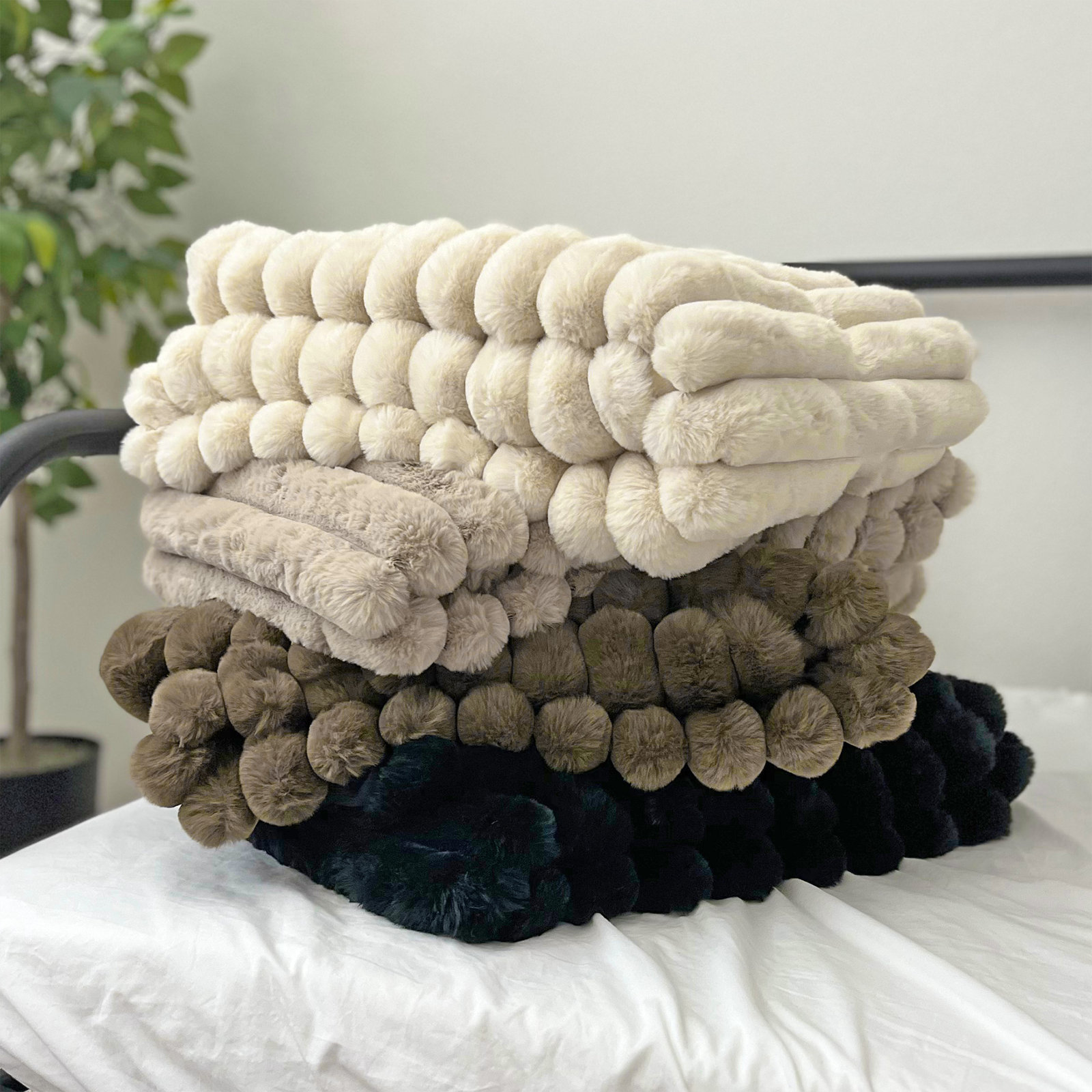 Mulliken Throw Blanket, Ivory