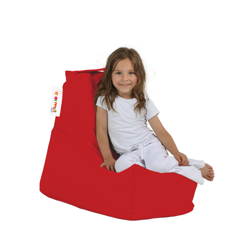 Fauteuil à billes de jardin Original, rouge uni, 15,7 po x 25,6 po x 9,8 po | 100% polyester imperméable, rembourré avec 100% de mousse de polystyrène perlé | Conception moderne et moderne pour le divertissement et la détente en plein air