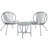 Patio Furniture Set 3 Pieces, Shell Shape Garden Bistro Set-2027691483