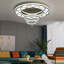 Luminaire 32 '' à DEL moderne en cristal à fleur à intensité variable 3000-6000K