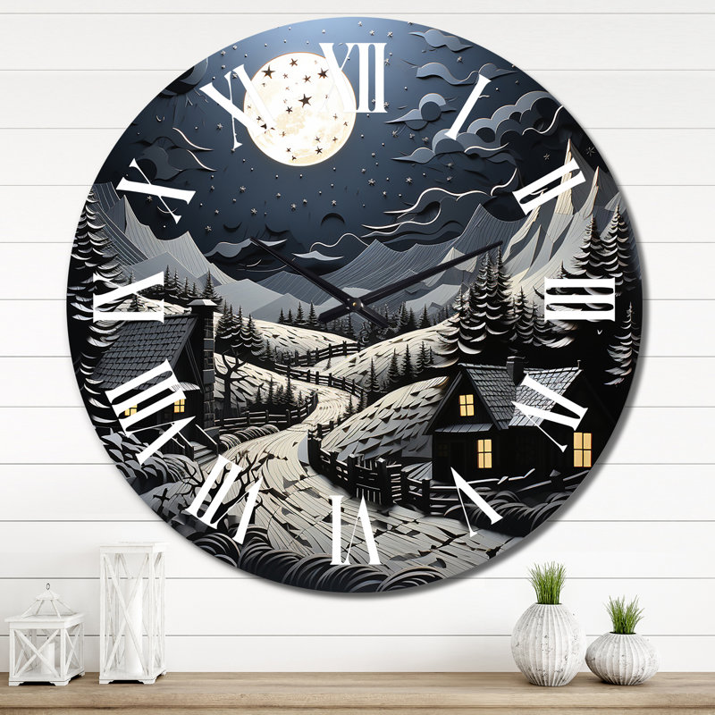 Horloge murale en métal, Très grand