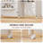 Folding Sewing Table Mobile Sewing Machine Cabinet with Shelf White