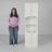 Costway 75" Bathroom Storage Cabinet With 4 Doors & 2 Open Compartments Freestanding-1659888965