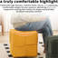 Tabouret carré en velours côtelé jaune, confortable pour la mise en place des pieds, haute résilience et fonction polyvalente pour le repos en tissu à la maison, lisse, plusieurs espaces polyvalents, stable-1119795906