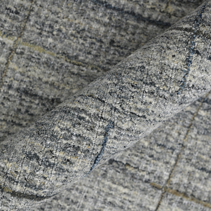 Hawaii Transitional Style Hand-Woven Natural Area Rug, 2' X 3', Graphite, Rectangle 9' x 12'