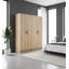 Armoire de rangement polyvalente en chêne Modex (ensemble de 2 pièces)-27913443-27913447