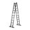 Échelle pliante multi-usages 7-en-1 5 marches 19 pieds hauteur métal