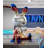 Chrome Red Blue Gradient Bunny Sculpture