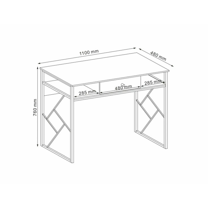 Coverly Metal Base Writing Desk