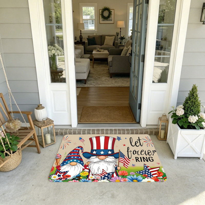 Tapis de bienvenue Patriotic Gnome Let Freedom