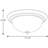 15.25 in. 3-Light Forged Black Flush Mount with Alabaster Glass